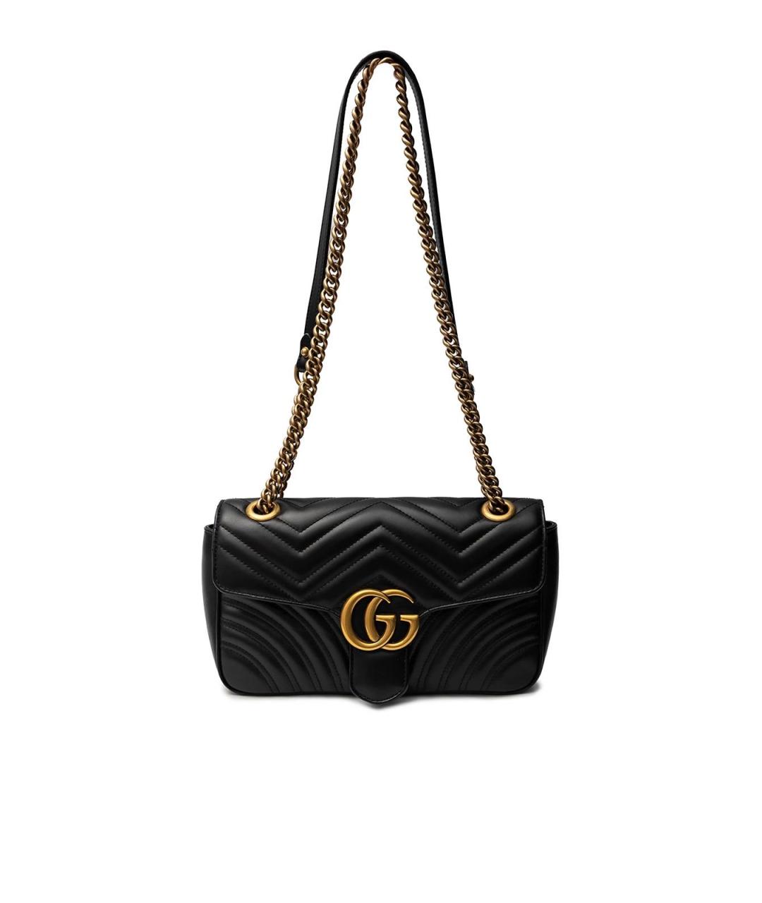 GUCCI Черная кожаная сумка через плечо, фото 4