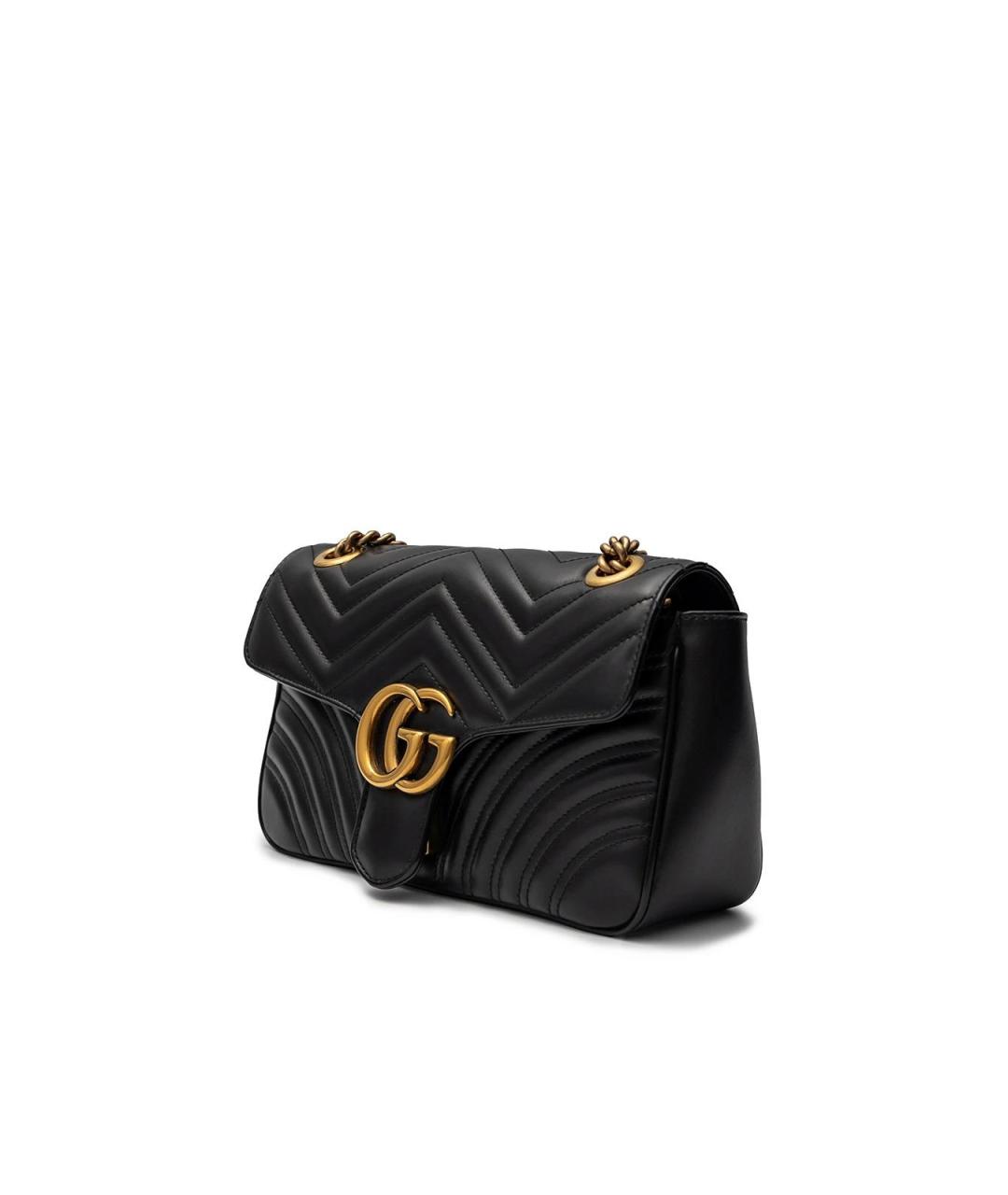 GUCCI Черная кожаная сумка через плечо, фото 2