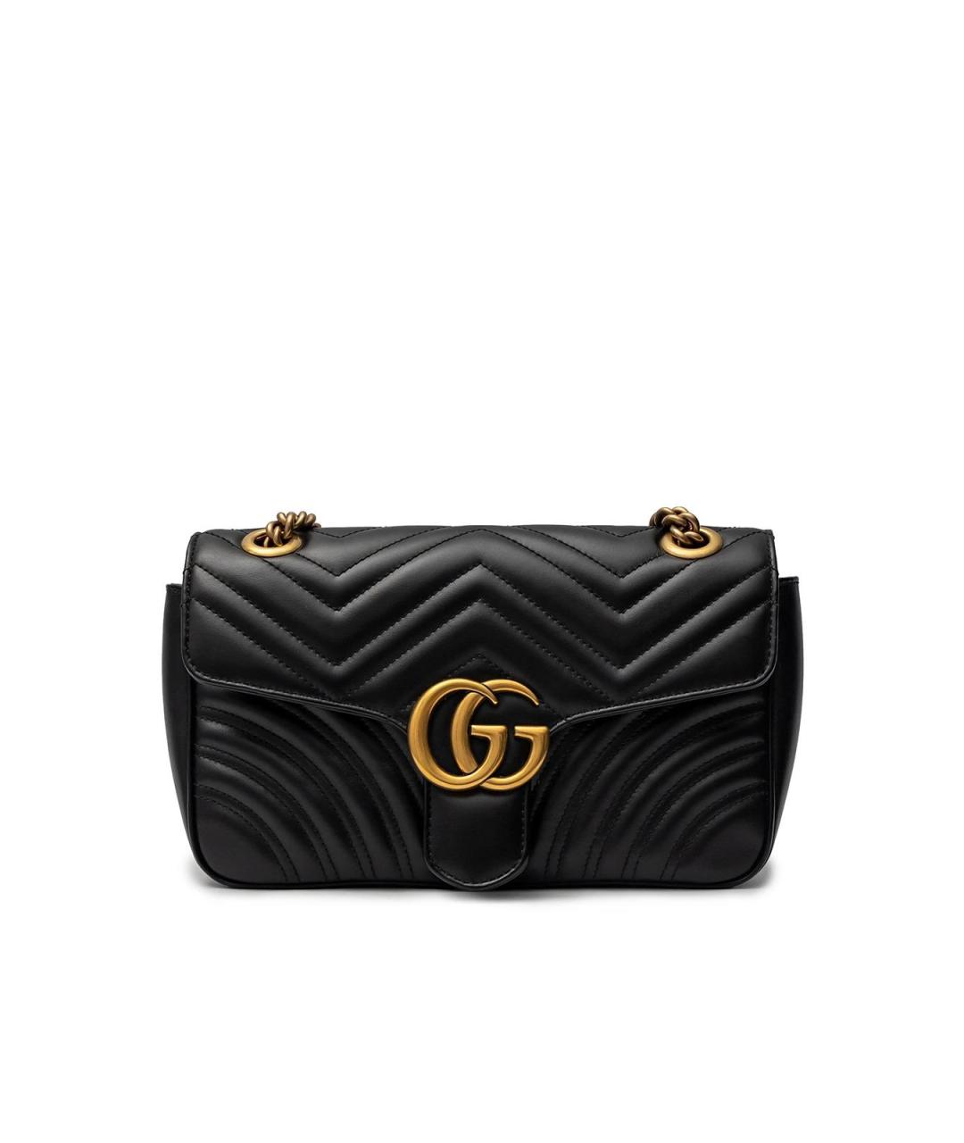 GUCCI Черная кожаная сумка через плечо, фото 6