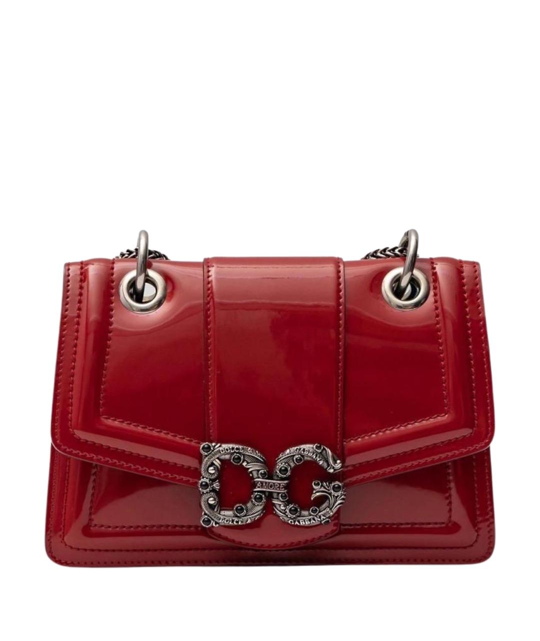 DOLCE&GABBANA Красная кожаная сумка через плечо, фото 1