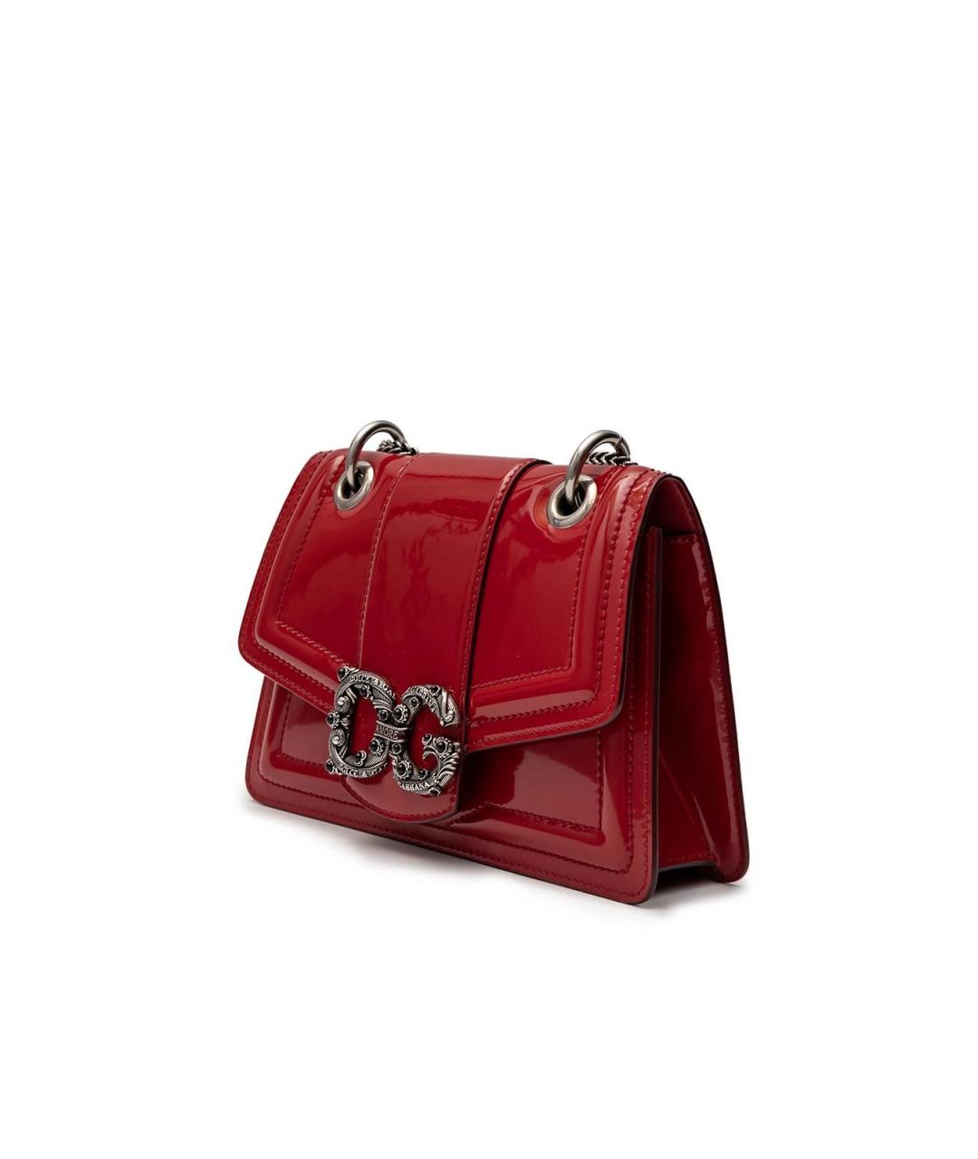 DOLCE&GABBANA Красная кожаная сумка через плечо, фото 2