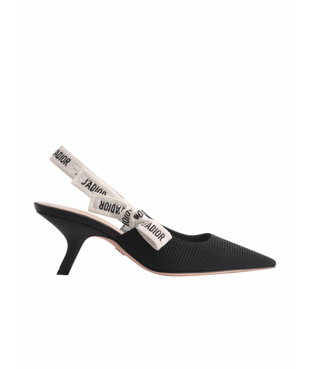 CHRISTIAN DIOR Черные текстильные туфли, фото 1