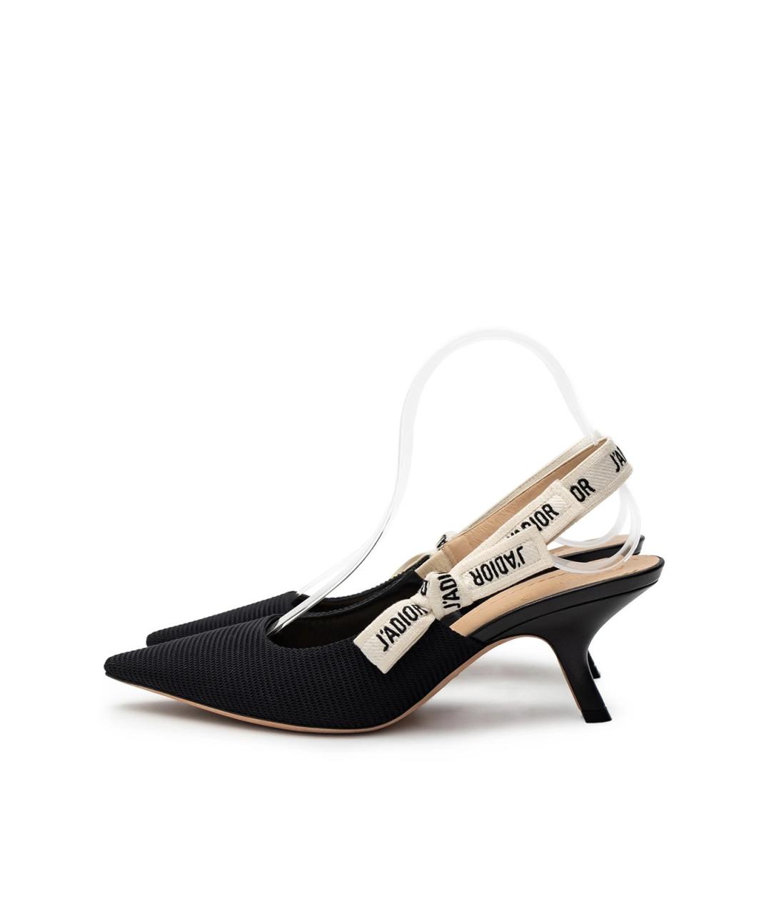 CHRISTIAN DIOR Черные текстильные туфли, фото 5