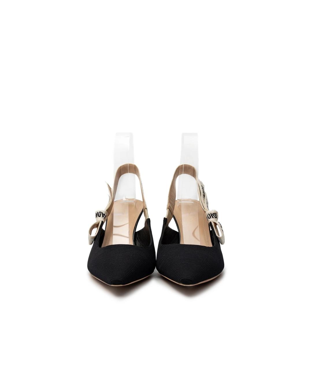 CHRISTIAN DIOR Черные текстильные туфли, фото 4