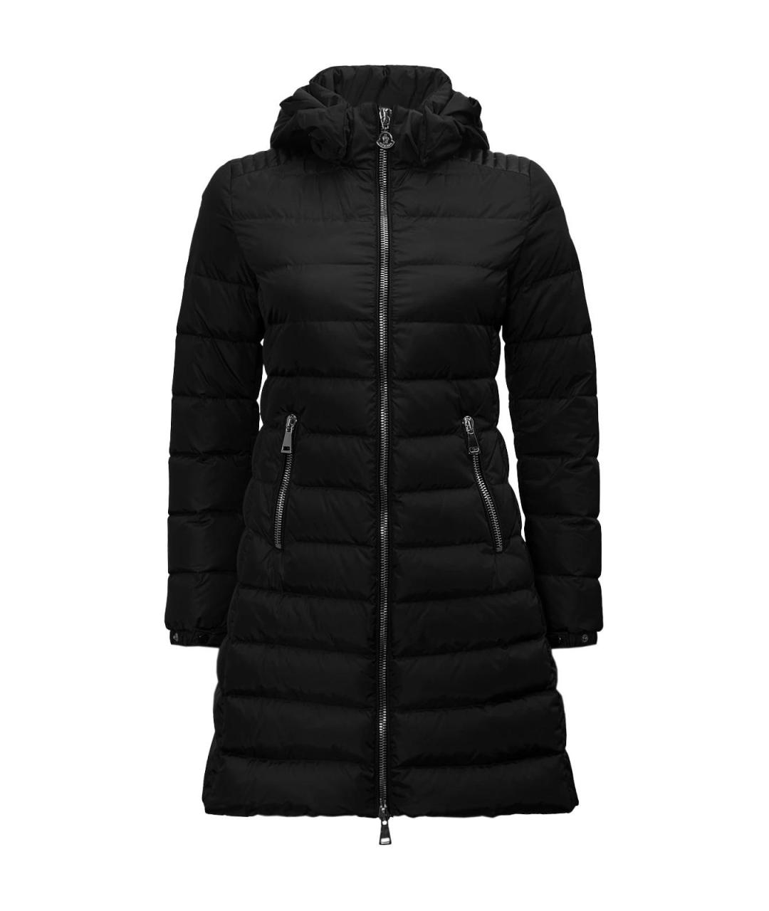 MONCLER Черный полиэстеровый пуховик, фото 4