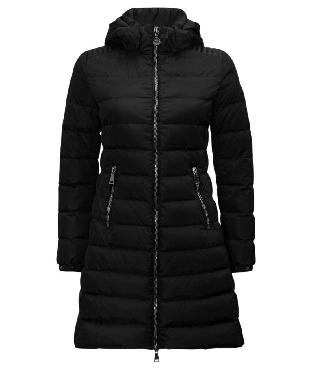 MONCLER Черный полиэстеровый пуховик, фото 1
