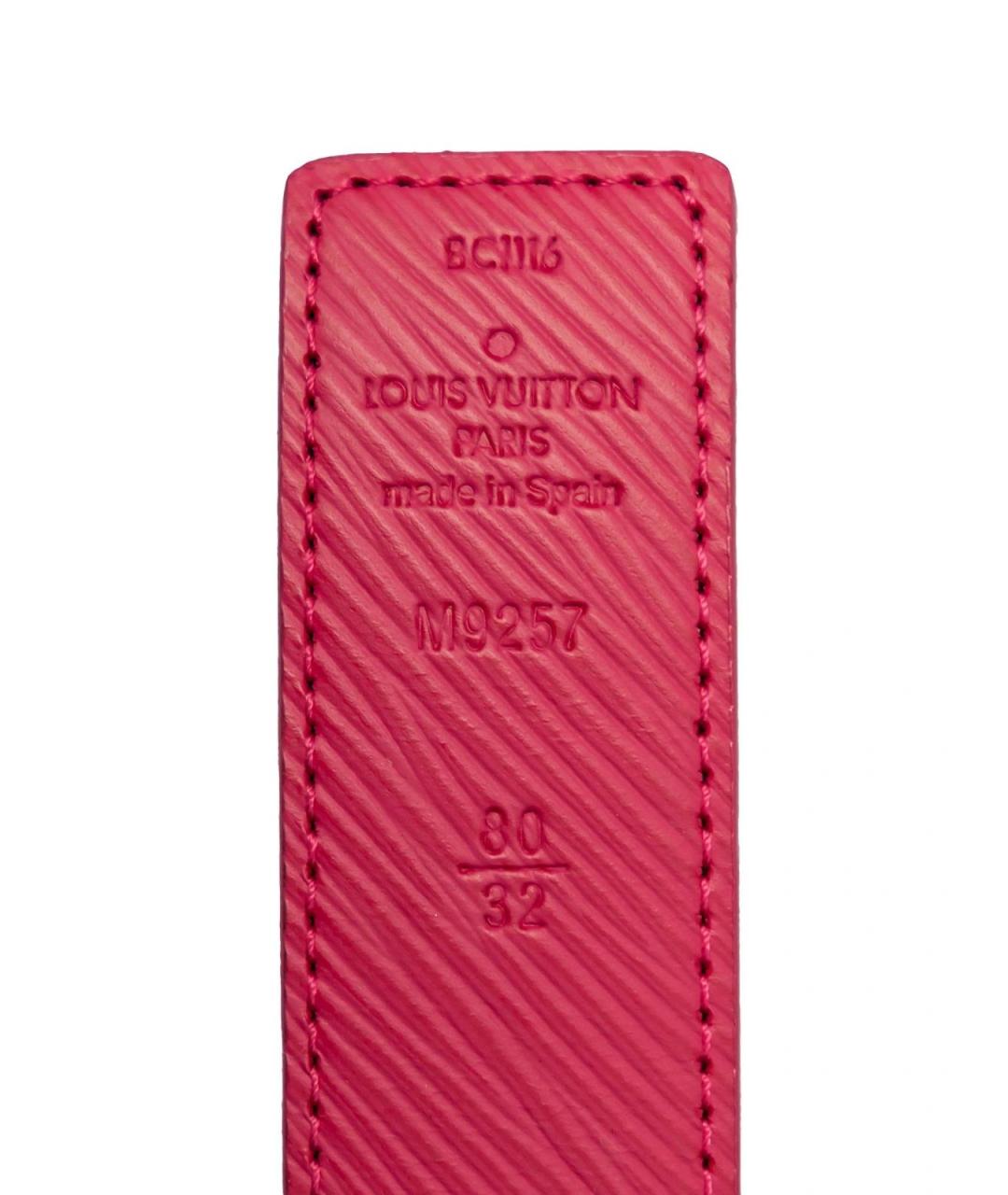 LOUIS VUITTON Розовый кожаный ремень, фото 3