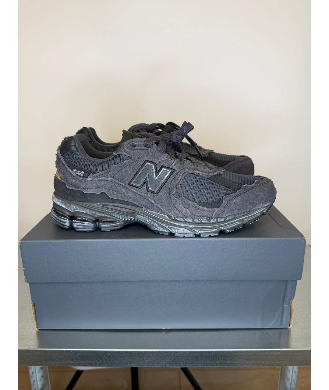 NEW BALANCE Антрацитовые замшевые низкие кроссовки / кеды, фото 5