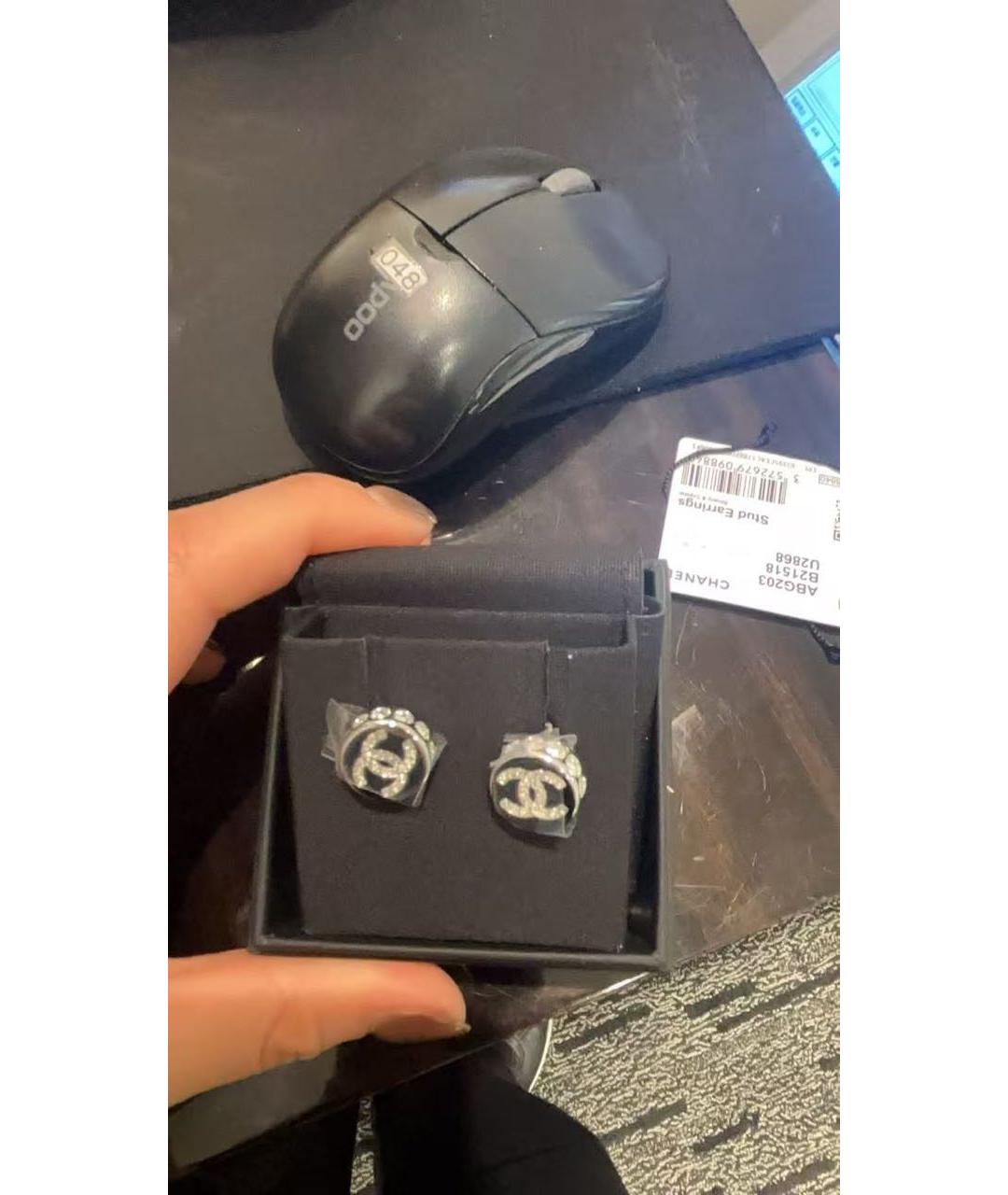 CHANEL Серебряные серьги, фото 2