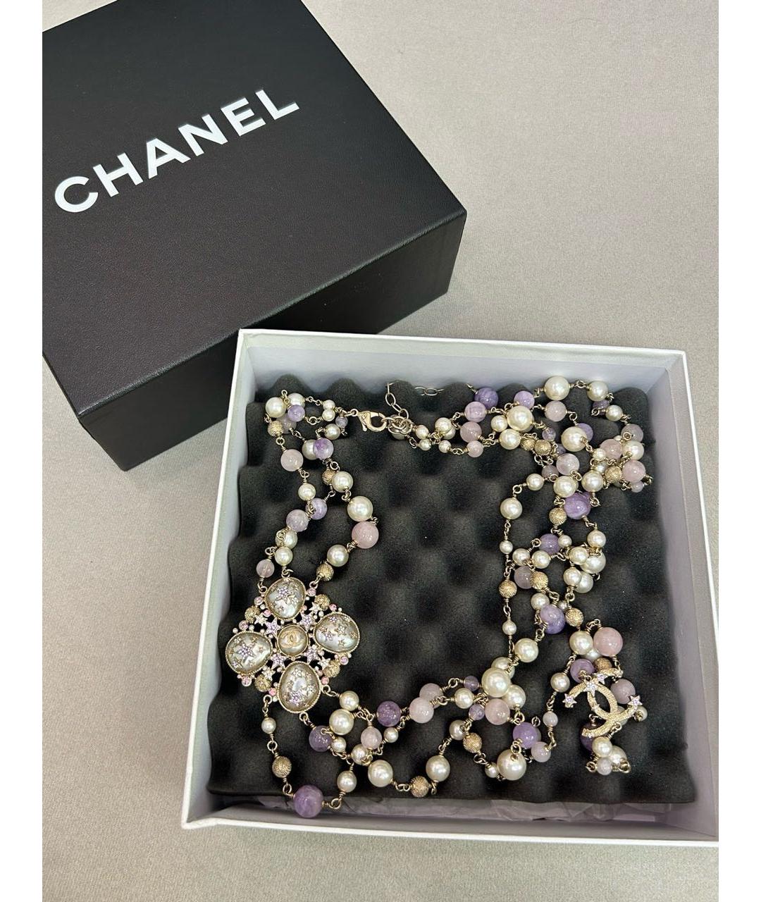 CHANEL Фиолетовое металлическое колье, фото 9