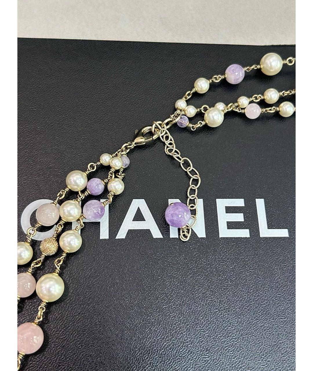 CHANEL Фиолетовое металлическое колье, фото 4