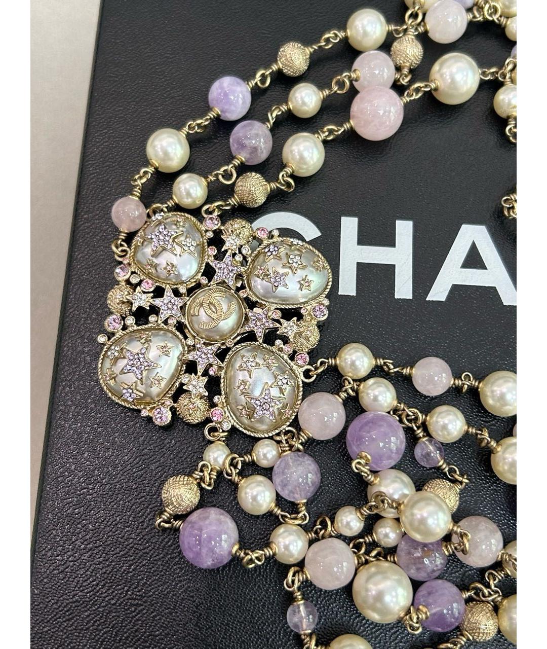 CHANEL Фиолетовое металлическое колье, фото 6
