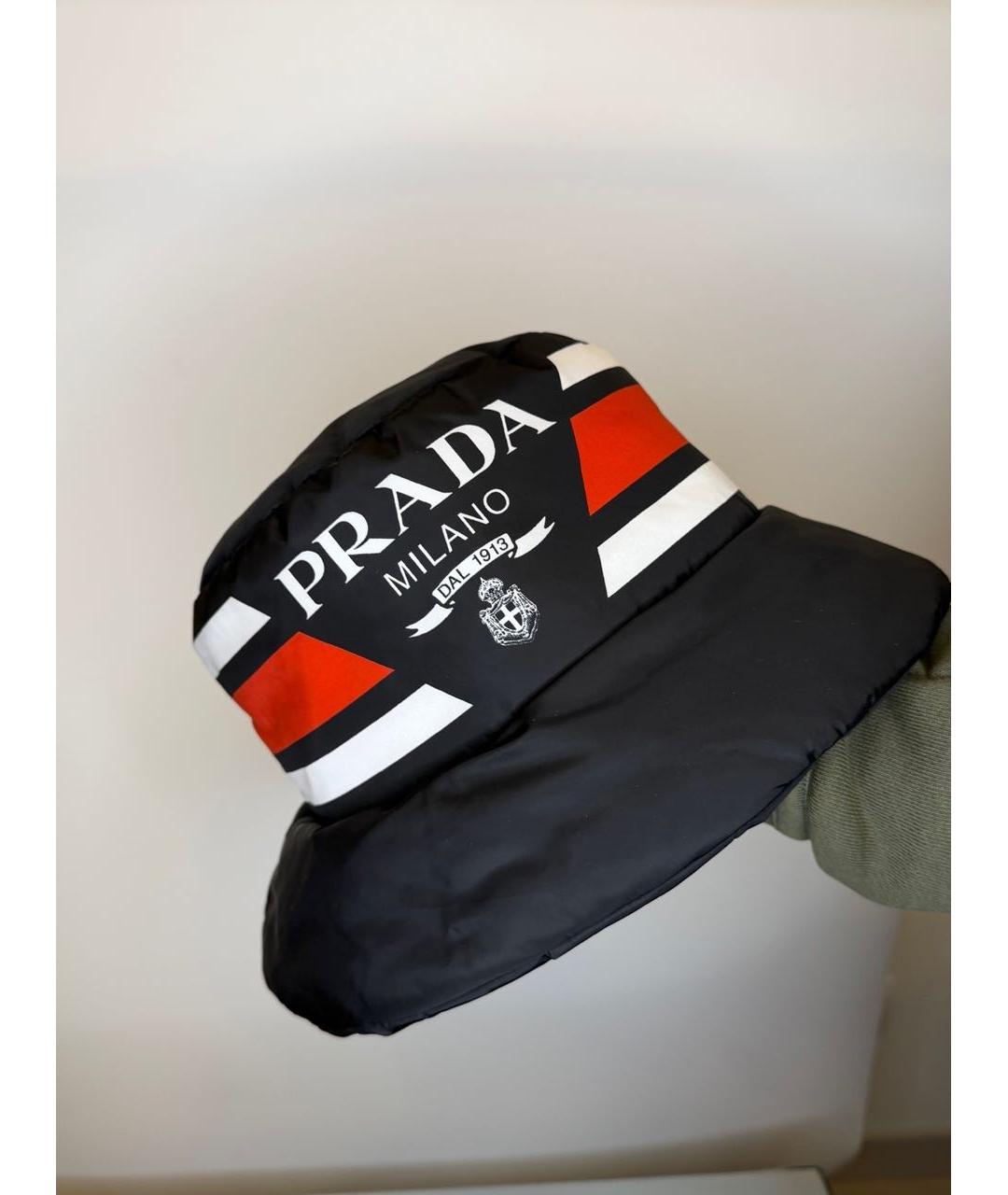 PRADA Черная синтетическая шляпа, фото 2