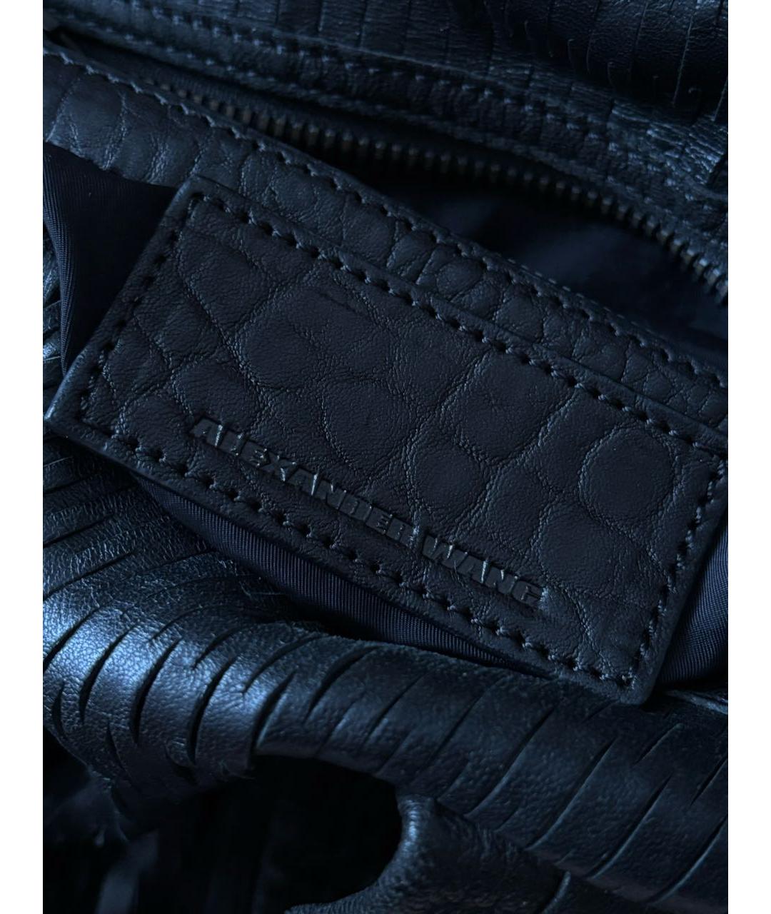 ALEXANDER WANG Черная кожаная сумка с короткими ручками, фото 4