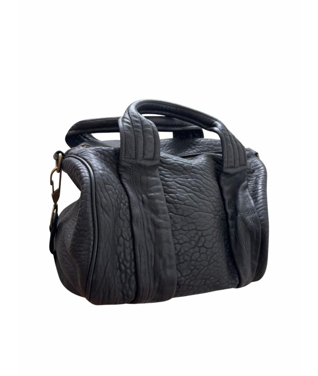 ALEXANDER WANG Черная кожаная сумка с короткими ручками, фото 1