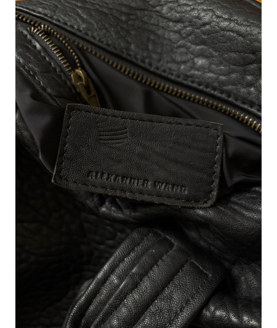ALEXANDER WANG Черная кожаная сумка с короткими ручками, фото 4