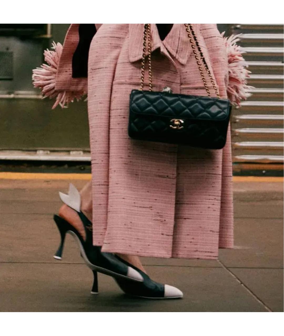 CHANEL Черные кожаные туфли, фото 4
