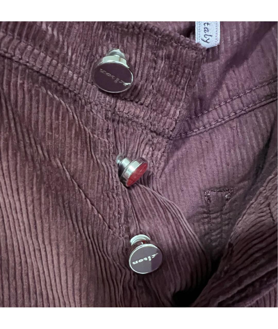 KITON Бордовые хлопковые повседневные брюки, фото 4