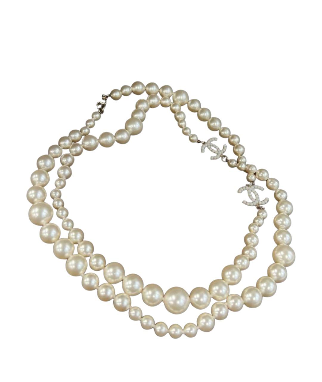 CHANEL Бежевое жемчужное колье, фото 1