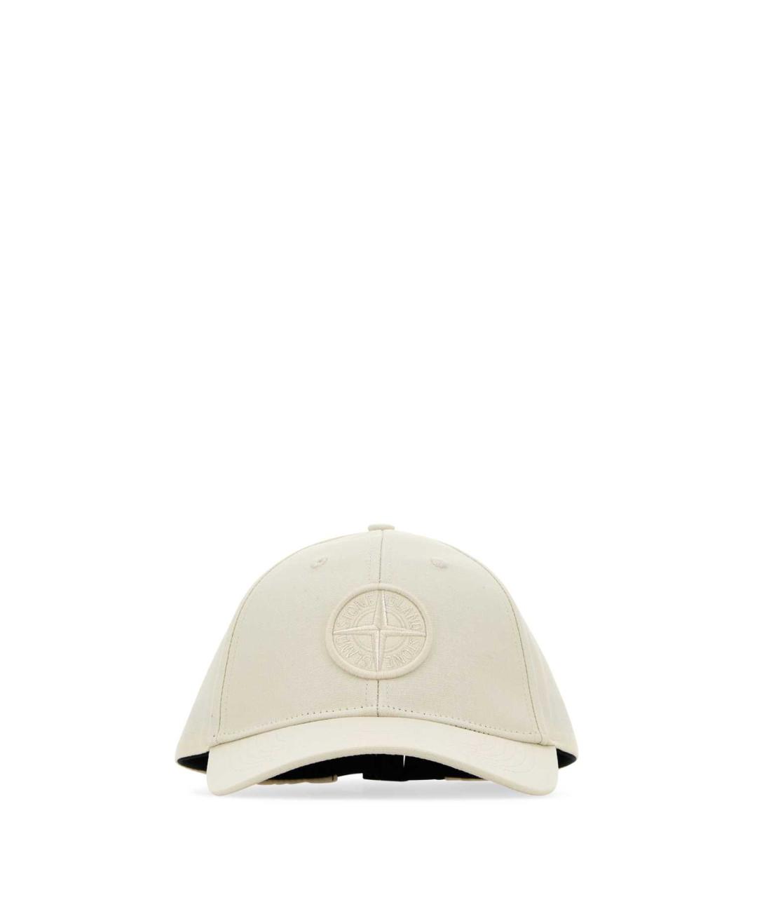 STONE ISLAND Белая хлопковая кепка/бейсболка, фото 1