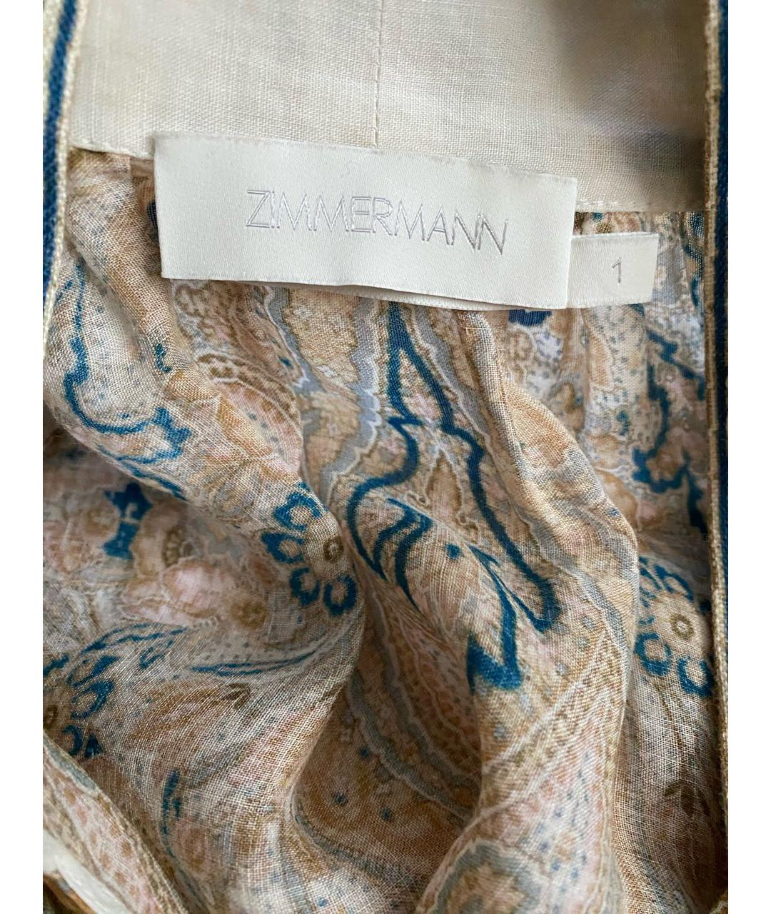 ZIMMERMANN Белая хлопковая блузы, фото 6