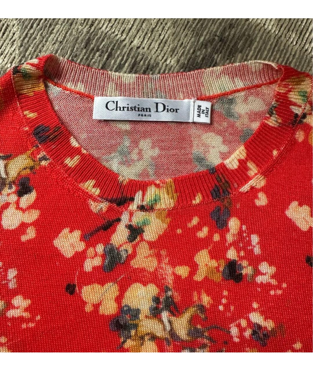 CHRISTIAN DIOR Красный джемпер / свитер, фото 3