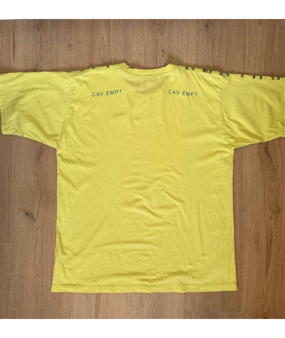 CAV EMPT Желтая хлопковая футболка, фото 2