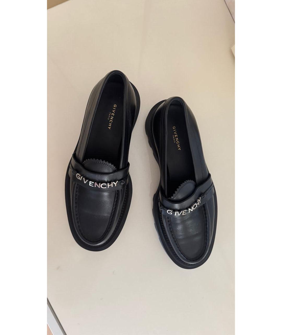 GIVENCHY Черные кожаные лоферы, фото 2