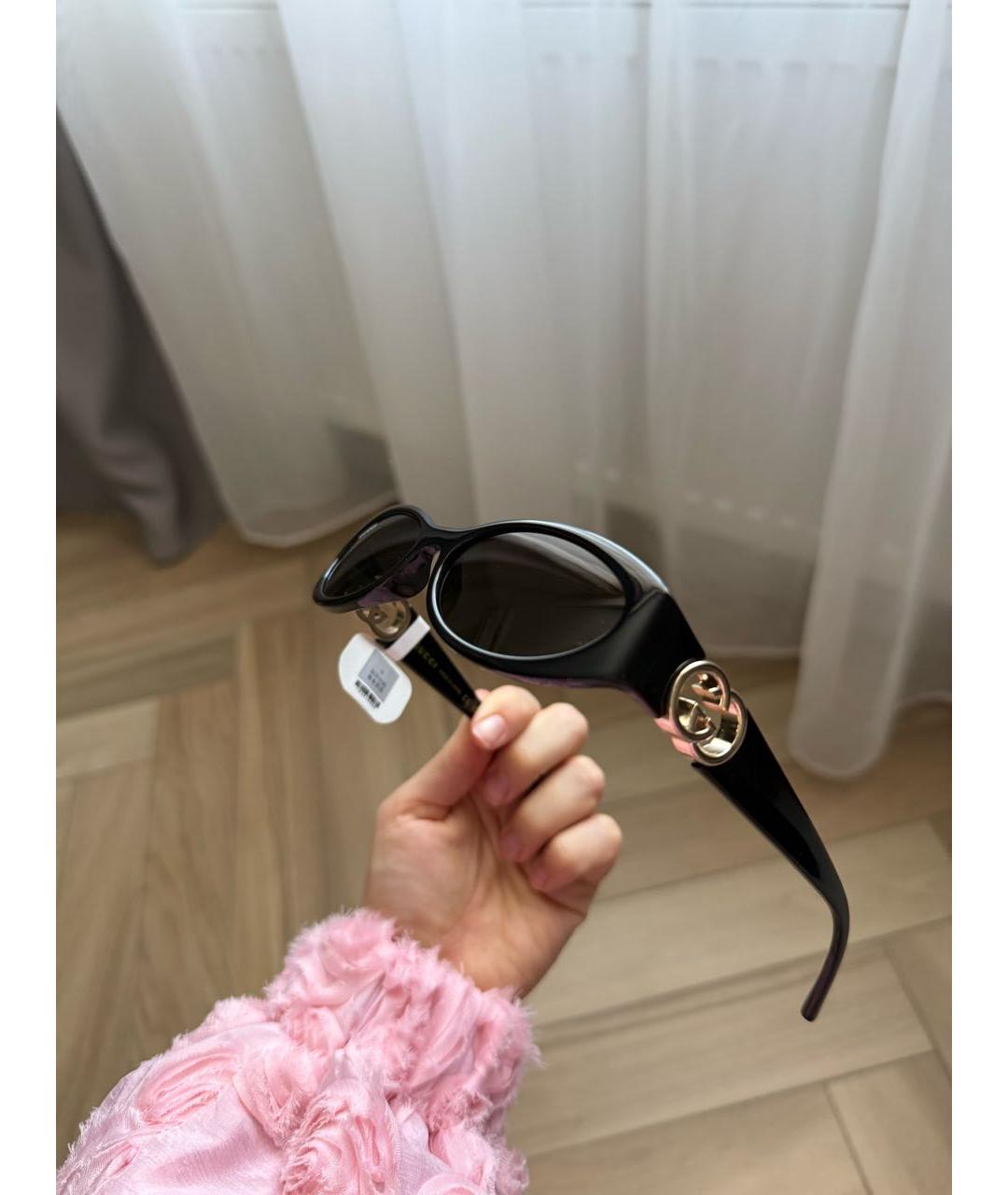 GUCCI Черные пластиковые солнцезащитные очки, фото 4