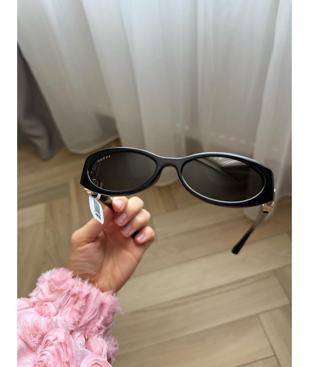 GUCCI Черные пластиковые солнцезащитные очки, фото 5