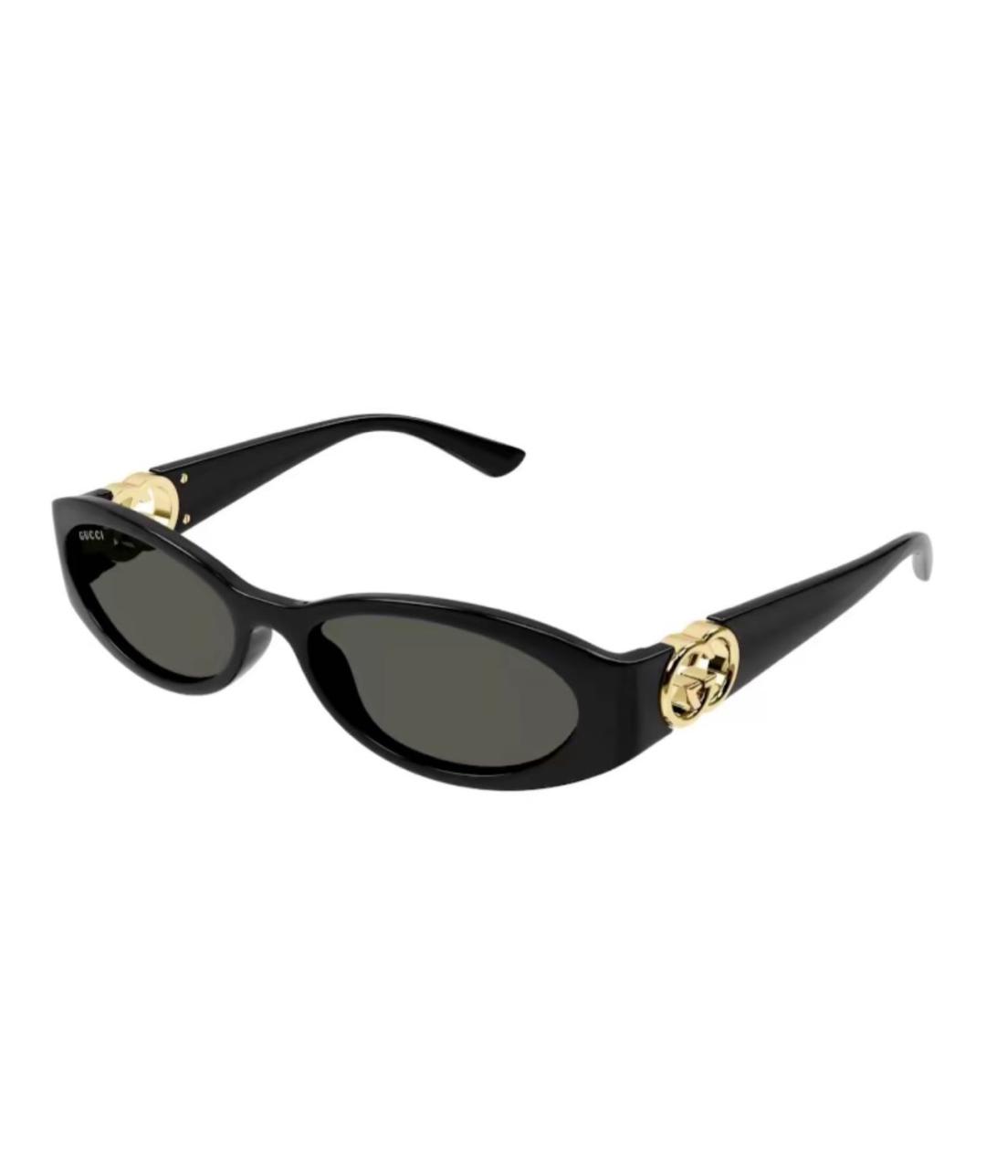 GUCCI Черные пластиковые солнцезащитные очки, фото 1
