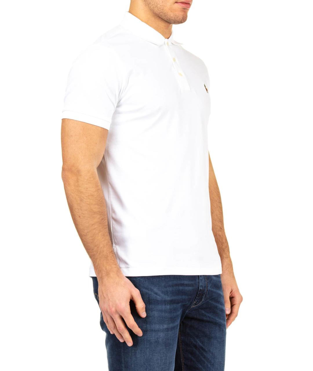 POLO RALPH LAUREN Белое хлопковое поло с коротким рукавом, фото 2