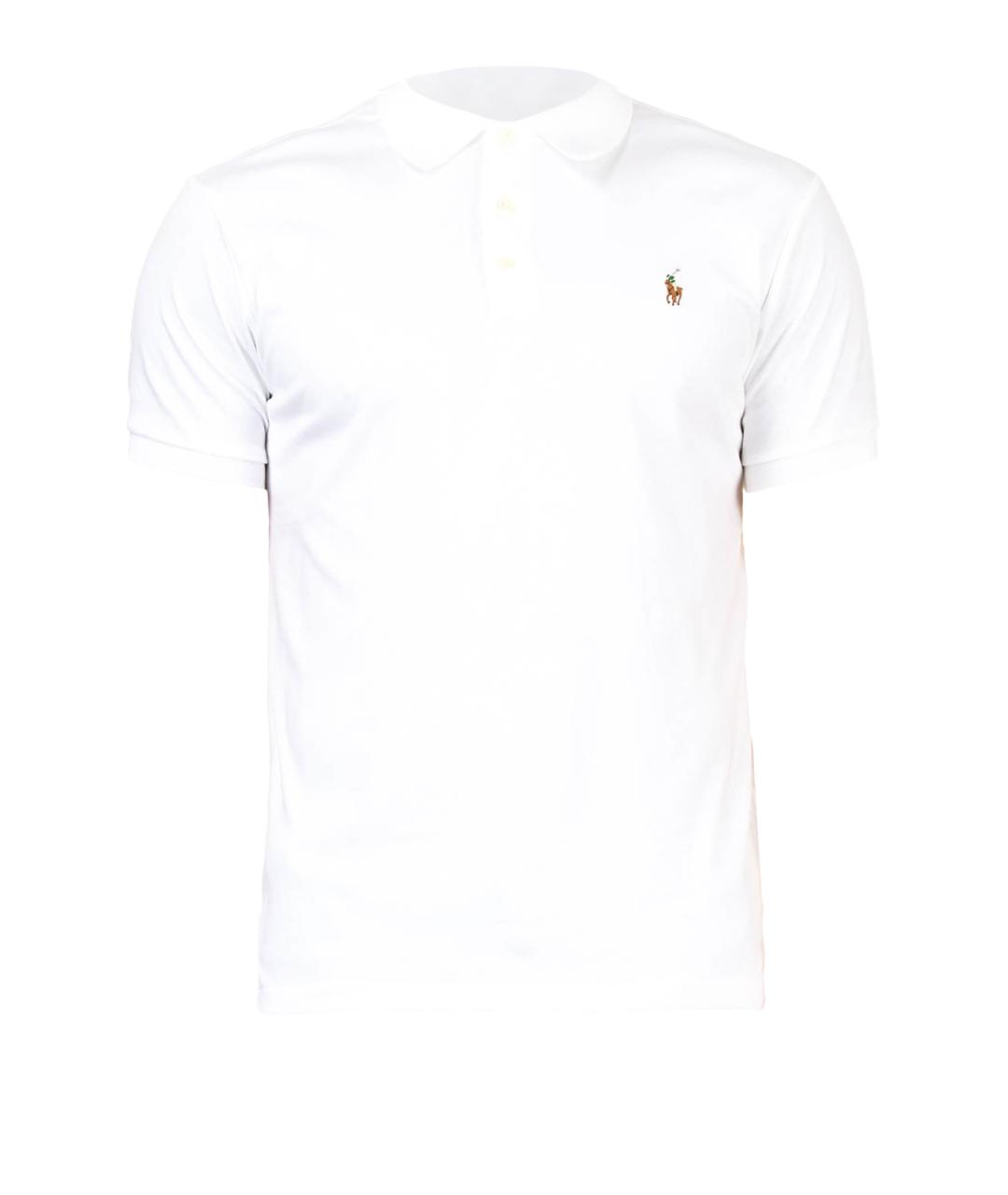 POLO RALPH LAUREN Белое хлопковое поло с коротким рукавом, фото 1