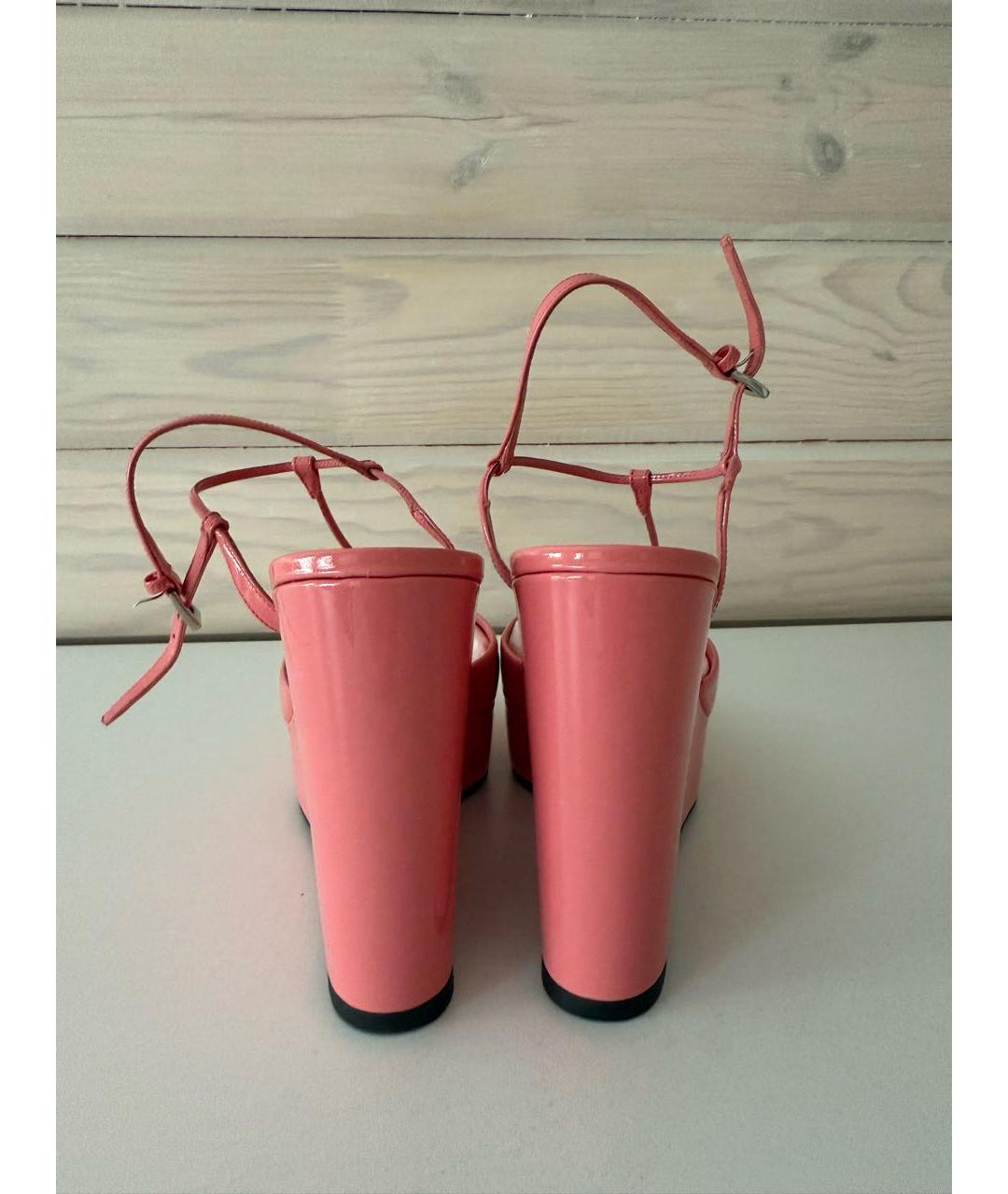 PRADA Розовые туфли из лакированной кожи, фото 4