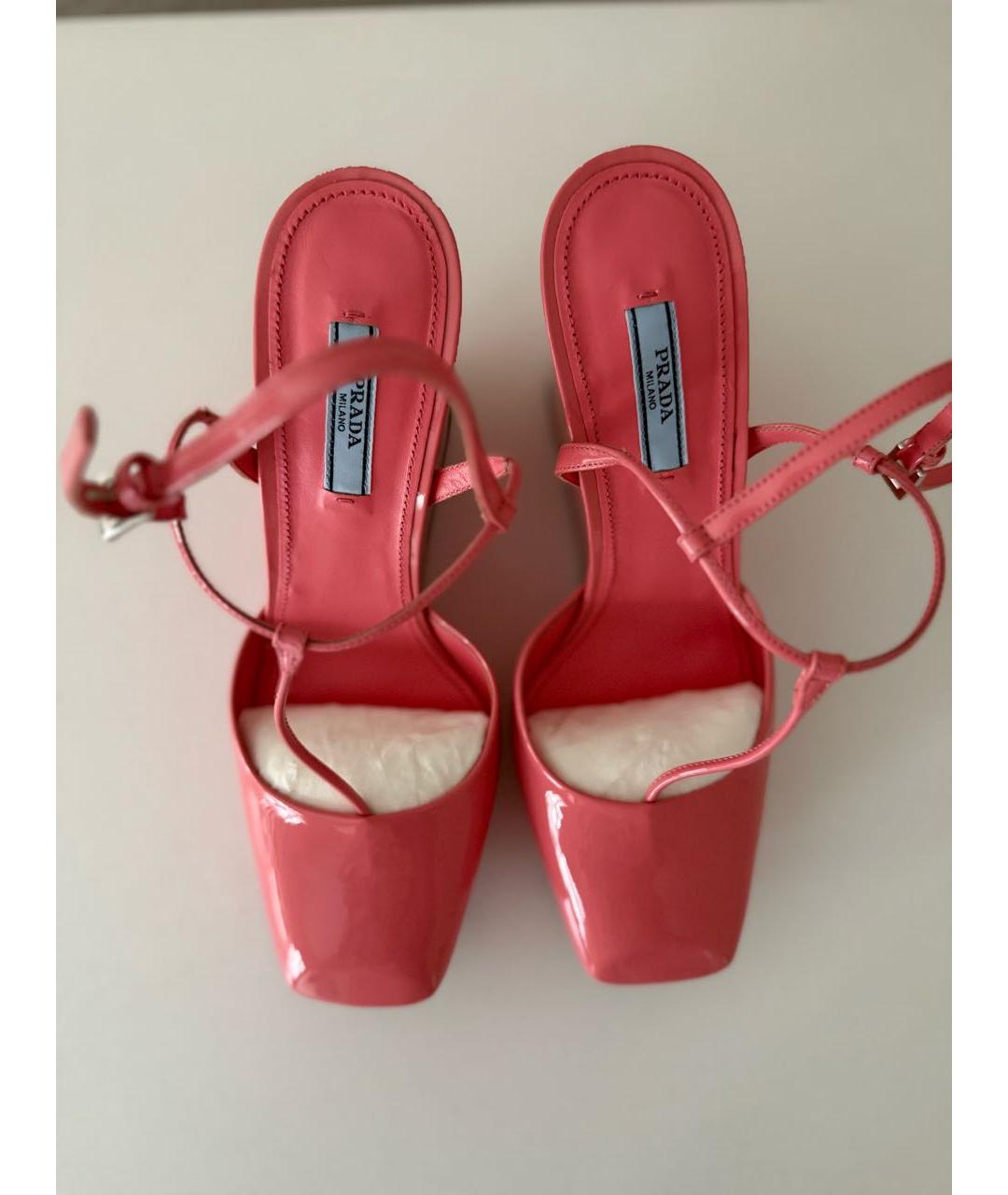 PRADA Розовые туфли из лакированной кожи, фото 2