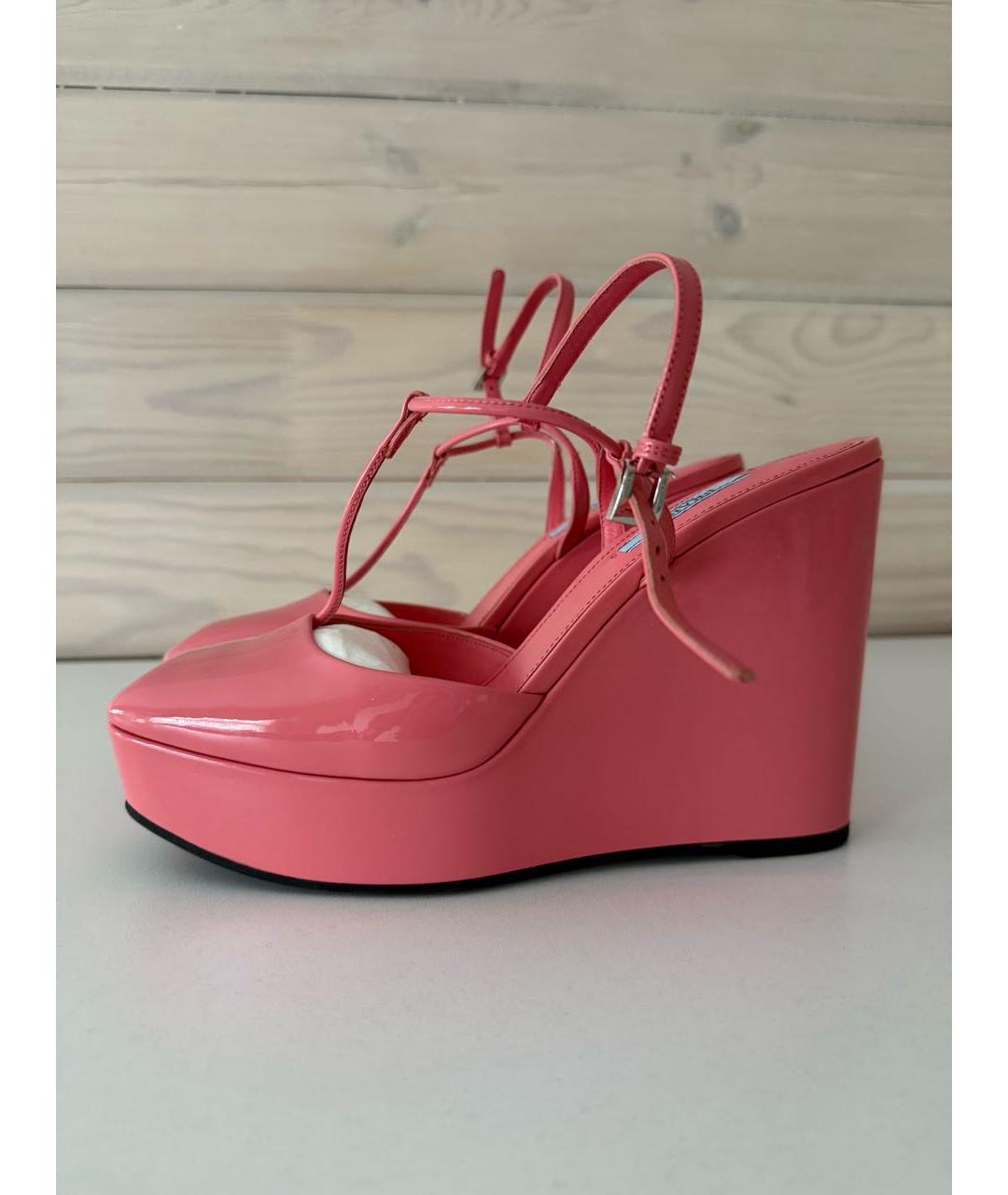 PRADA Розовые туфли из лакированной кожи, фото 9