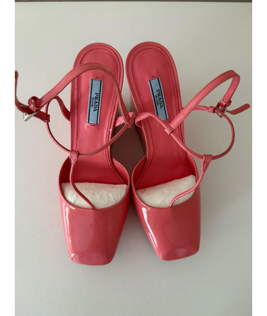 PRADA Розовые туфли из лакированной кожи, фото 3