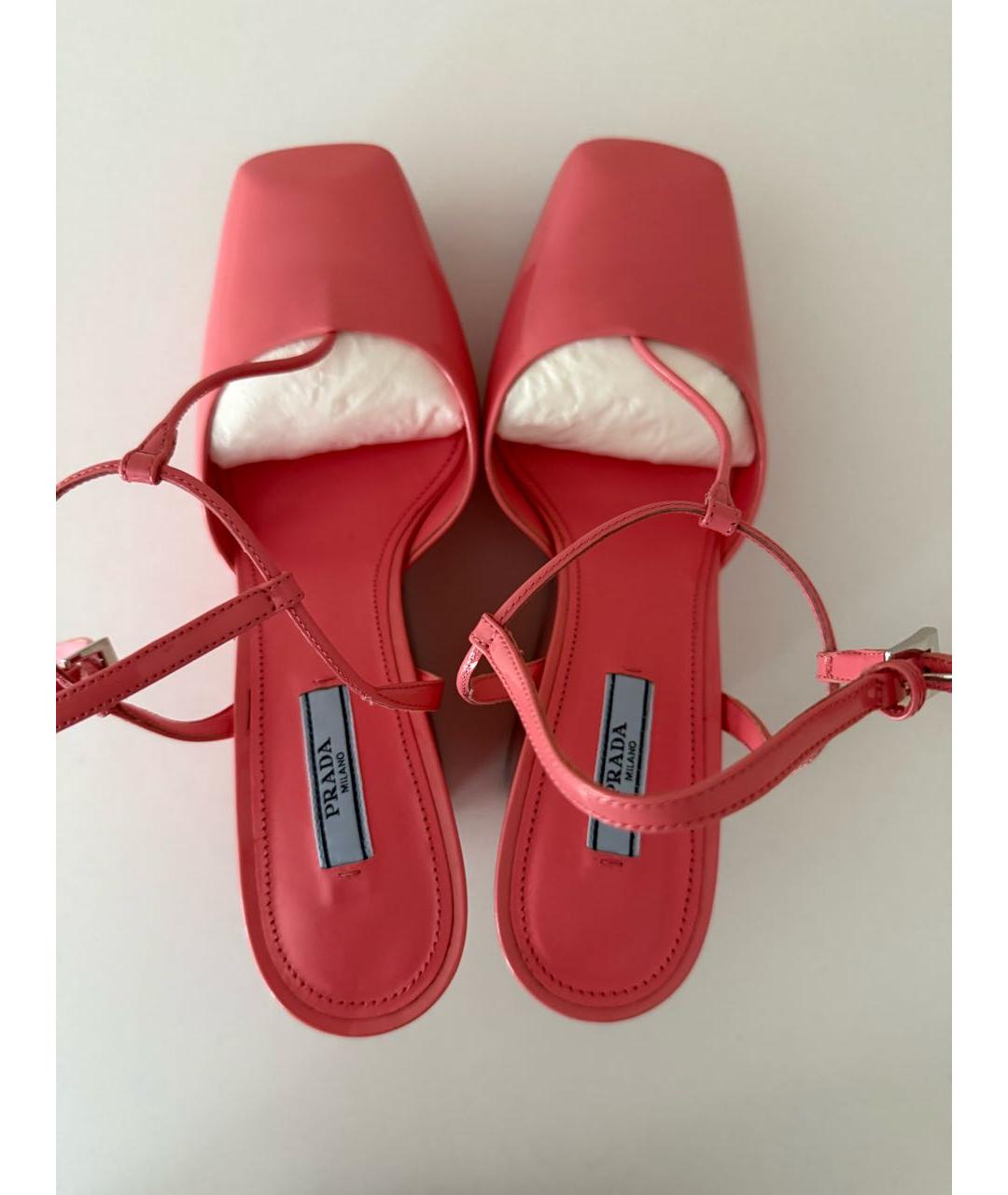 PRADA Розовые туфли из лакированной кожи, фото 5