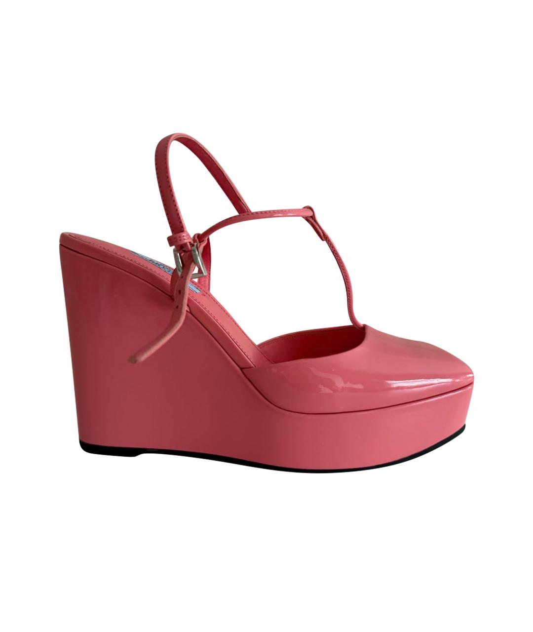 PRADA Розовые туфли из лакированной кожи, фото 1