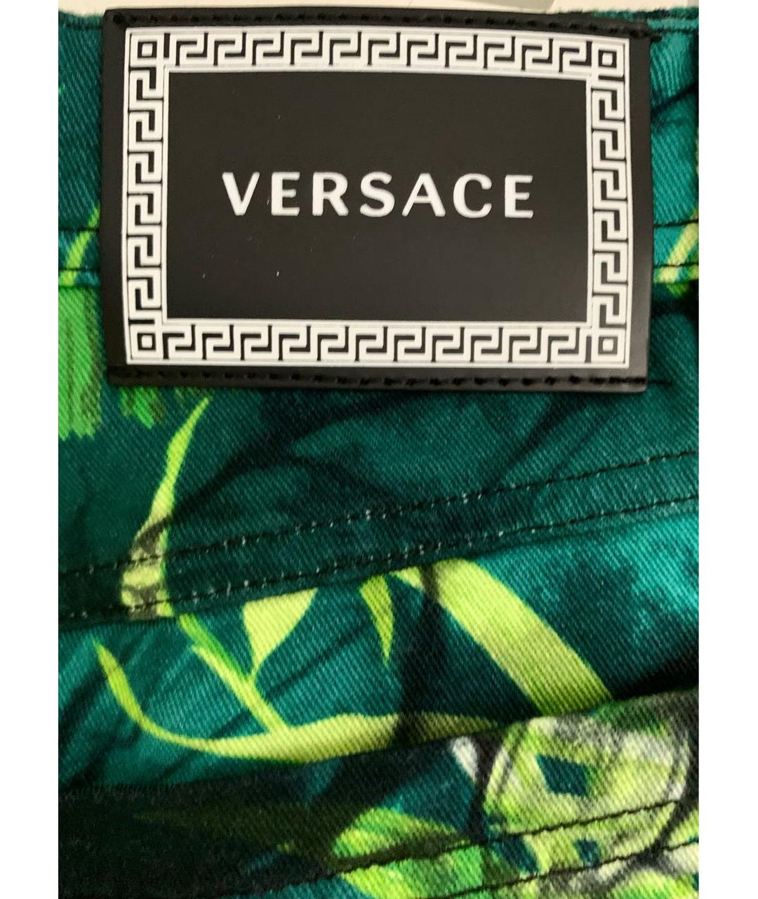 VERSACE Зеленые хлопковые шорты, фото 6