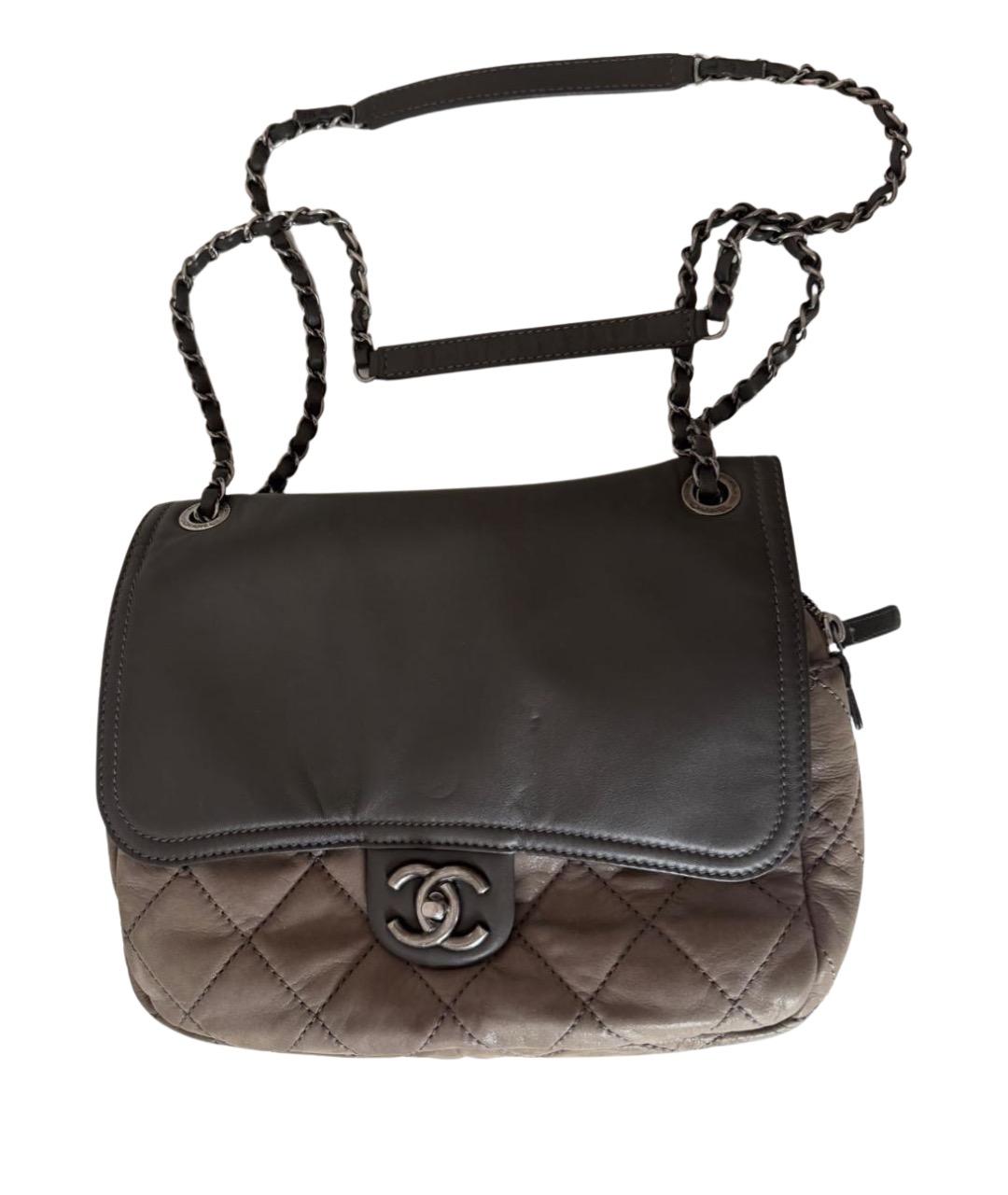 CHANEL Коричневая кожаная сумка через плечо, фото 1