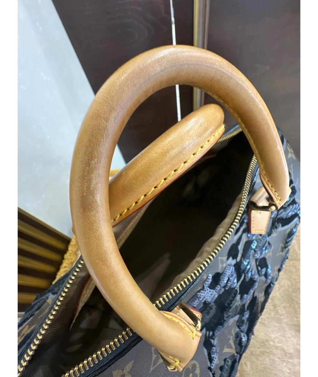 LOUIS VUITTON Коричневая сумка с короткими ручками из канвы, фото 5