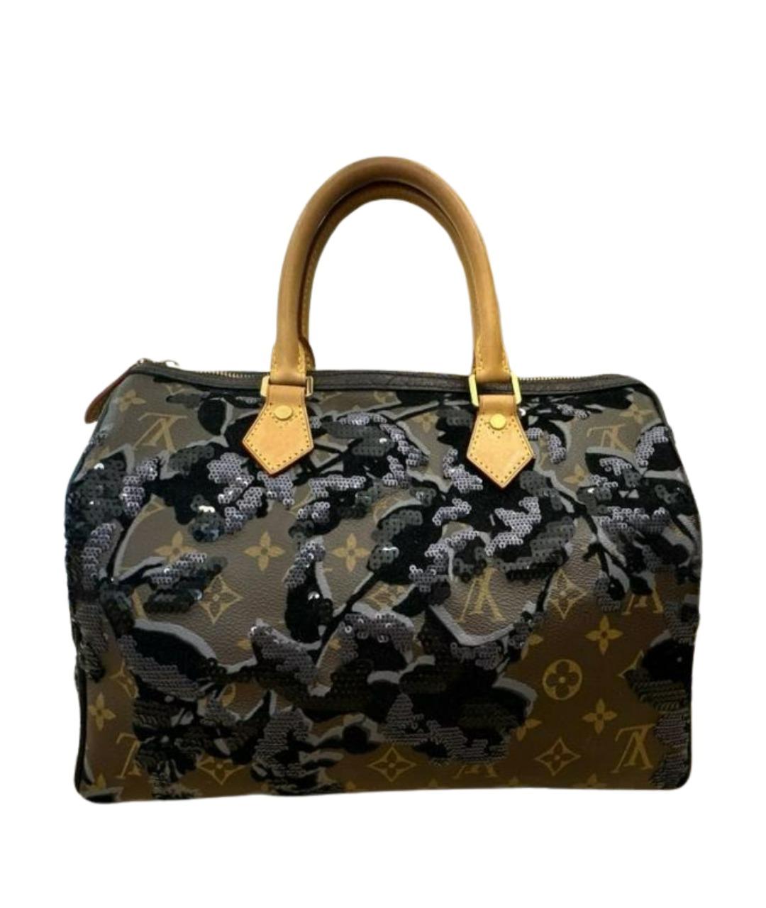 LOUIS VUITTON Коричневая сумка с короткими ручками из канвы, фото 1