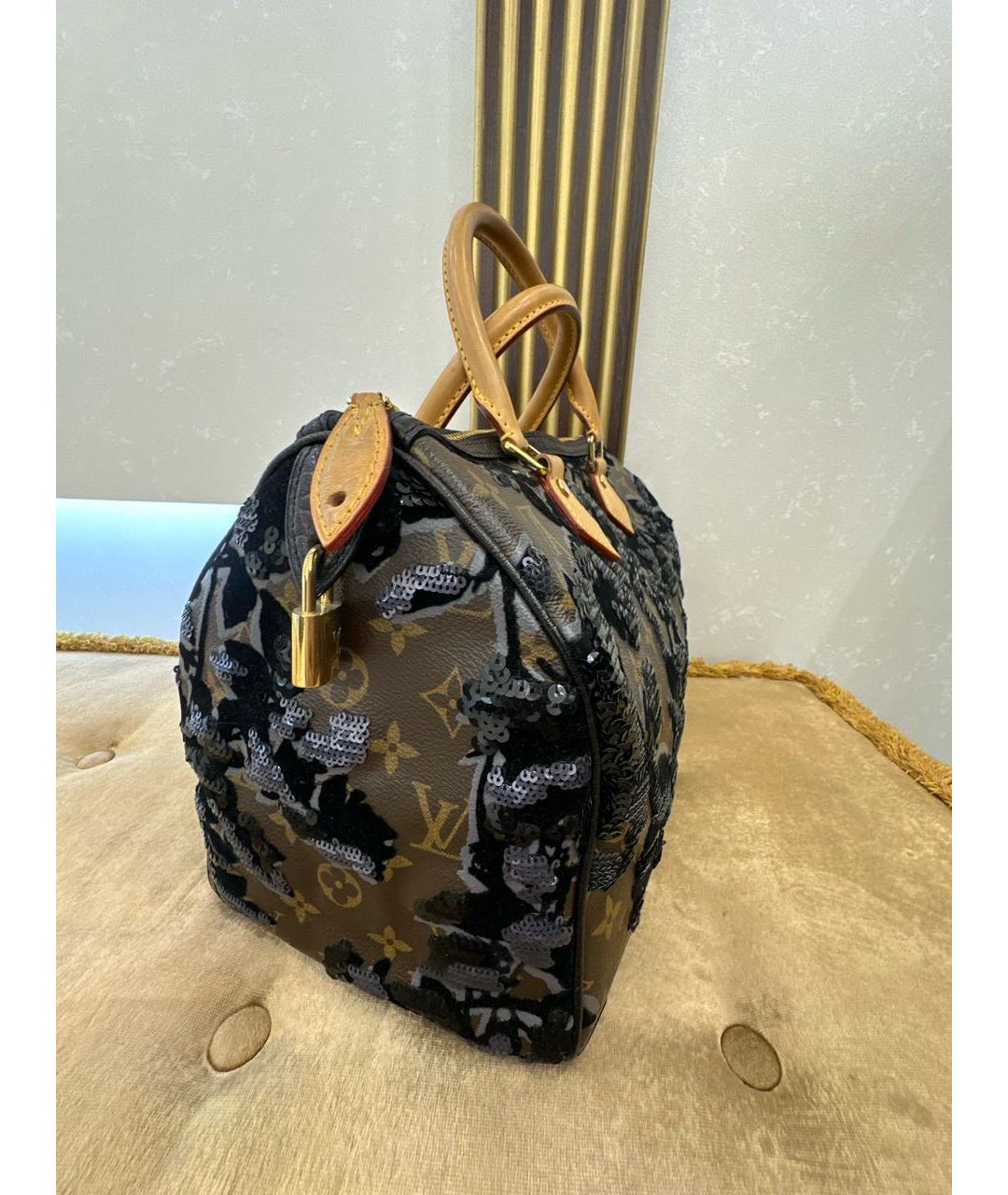 LOUIS VUITTON Коричневая сумка с короткими ручками из канвы, фото 2