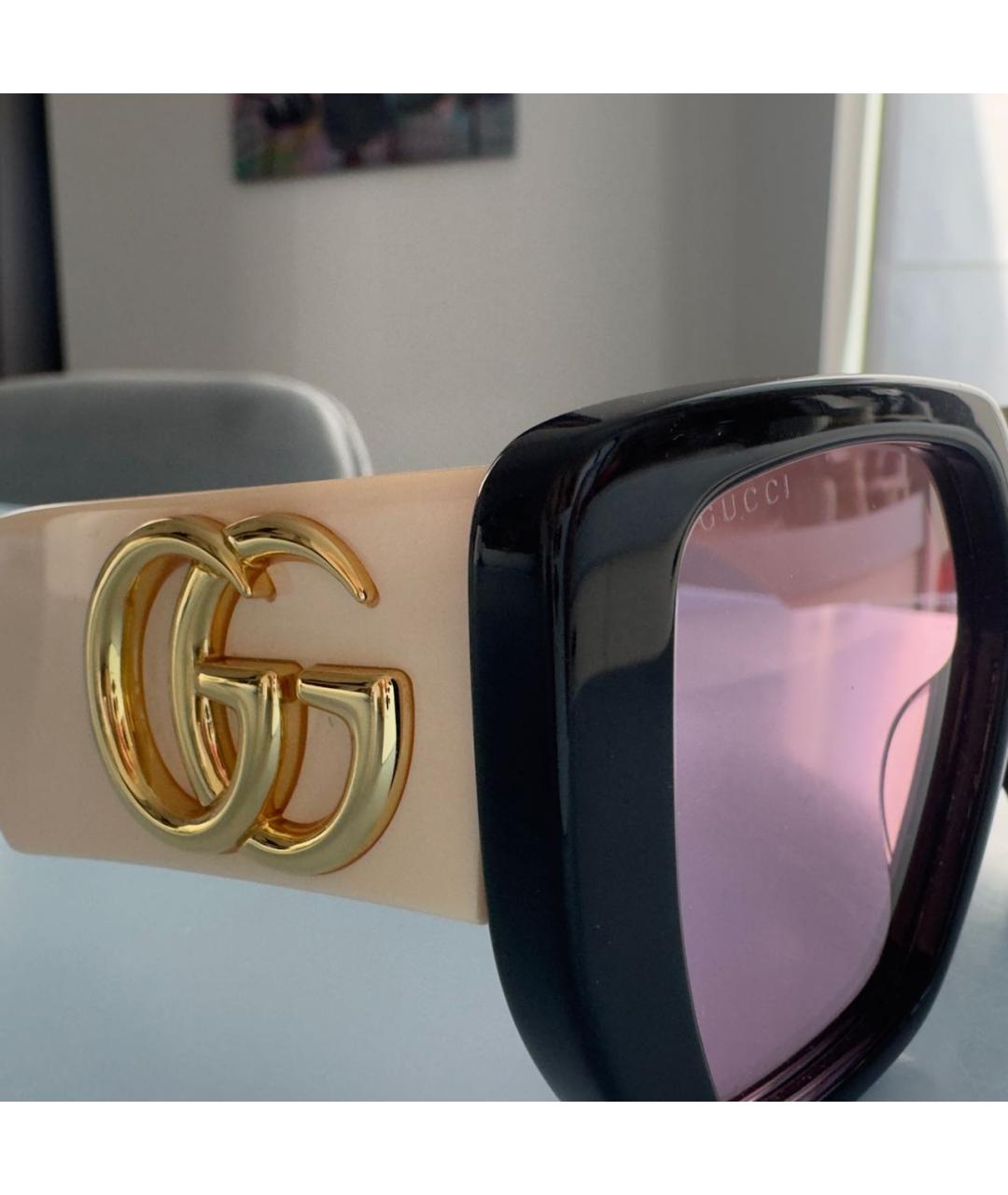 GUCCI Белые пластиковые солнцезащитные очки, фото 4