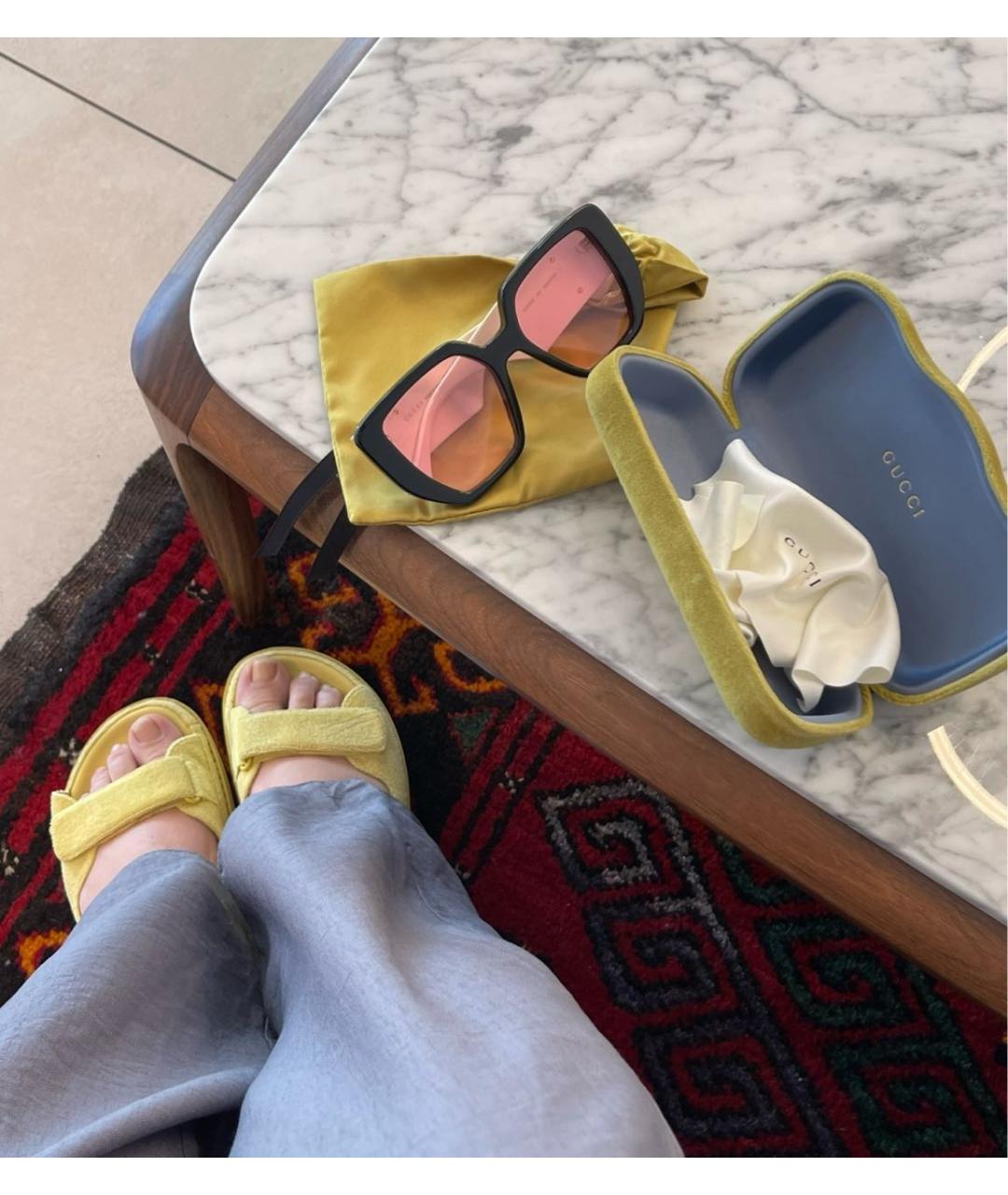 GUCCI Белые пластиковые солнцезащитные очки, фото 6