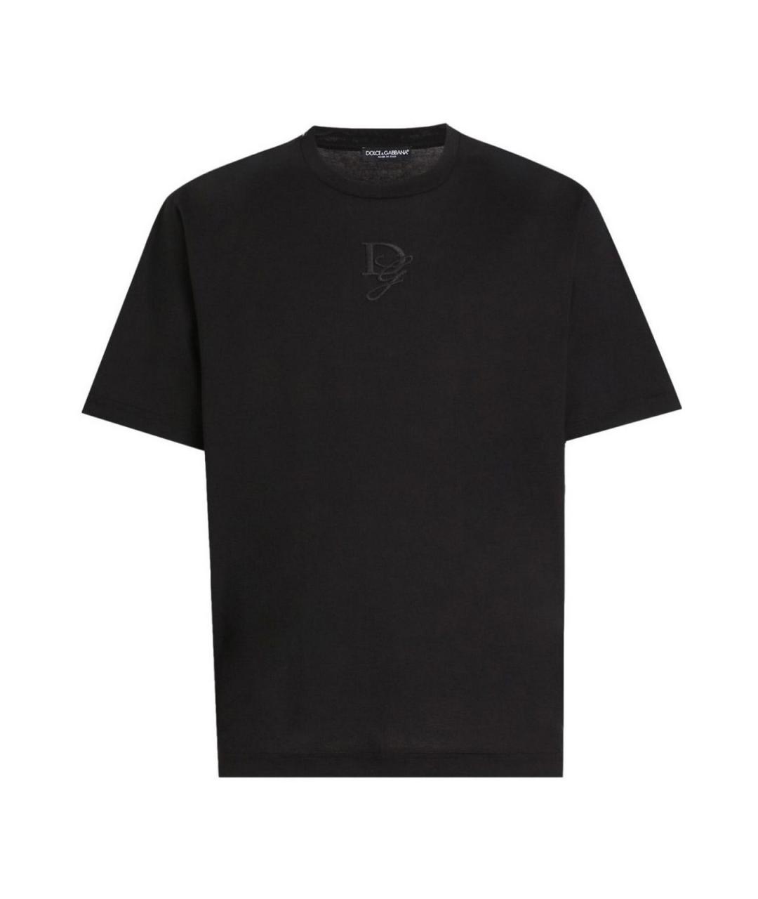 DOLCE&GABBANA Черная хлопковая футболка, фото 1