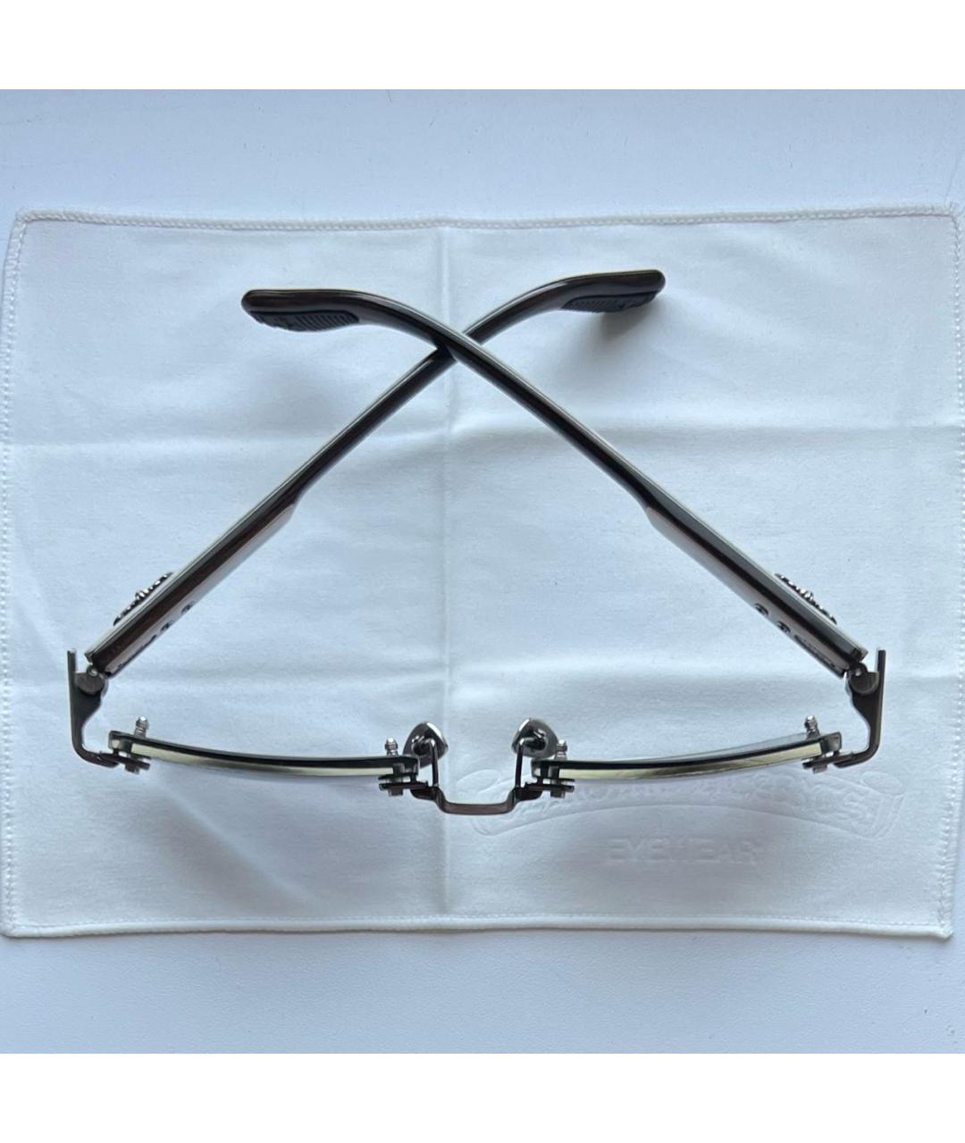 CHROME HEARTS Белые деревянные солнцезащитные очки, фото 7