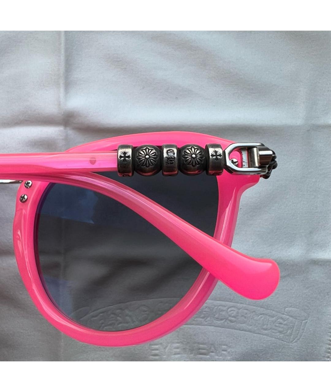 CHROME HEARTS Розовые пластиковые солнцезащитные очки, фото 4
