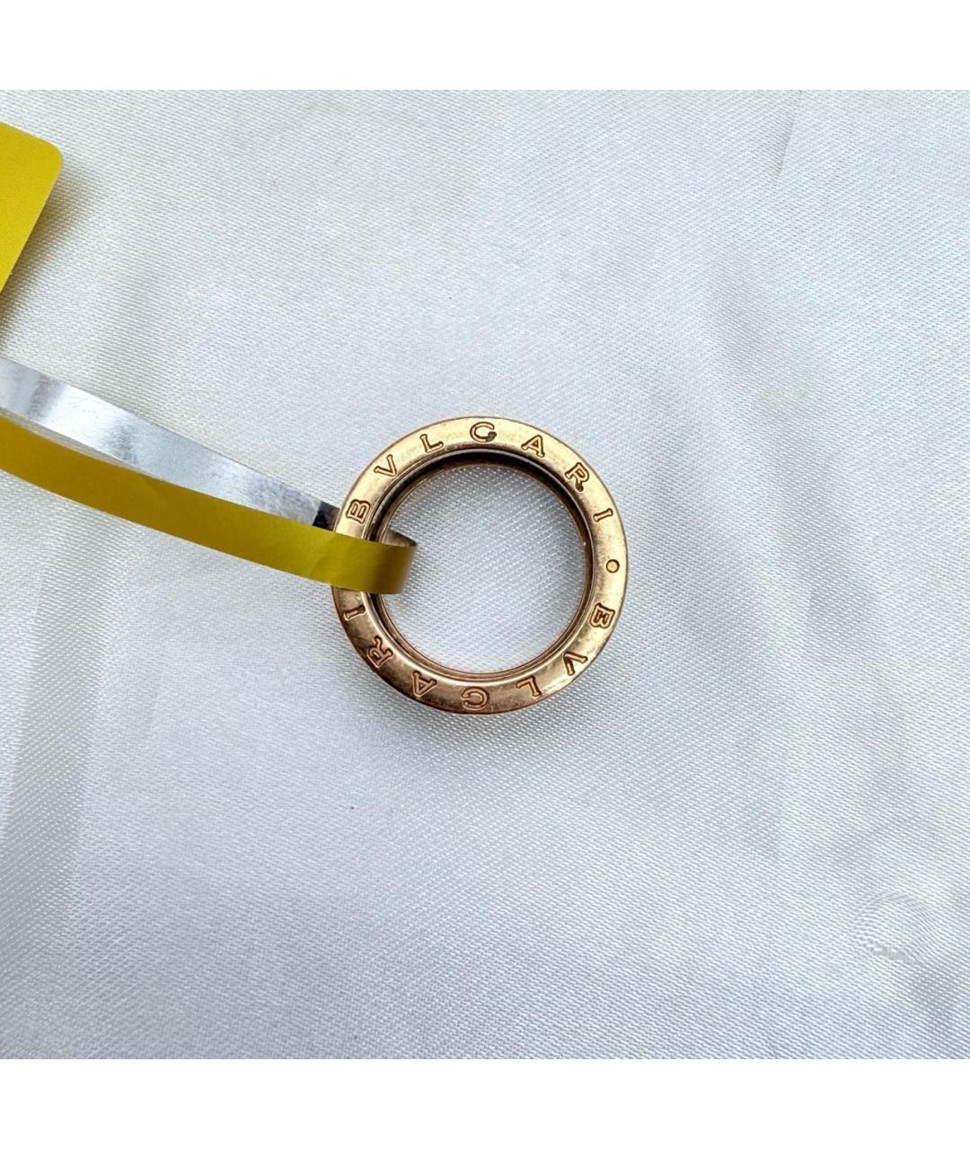 BVLGARI Черное кольцо из розового золота, фото 4